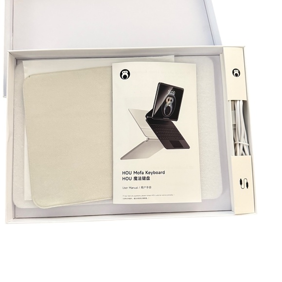 HOU Magnetic Keyboard Case iPad 10 11 Pink Bluetooth Tilt Backlit Glass Touchpad - Picture 11 of 11